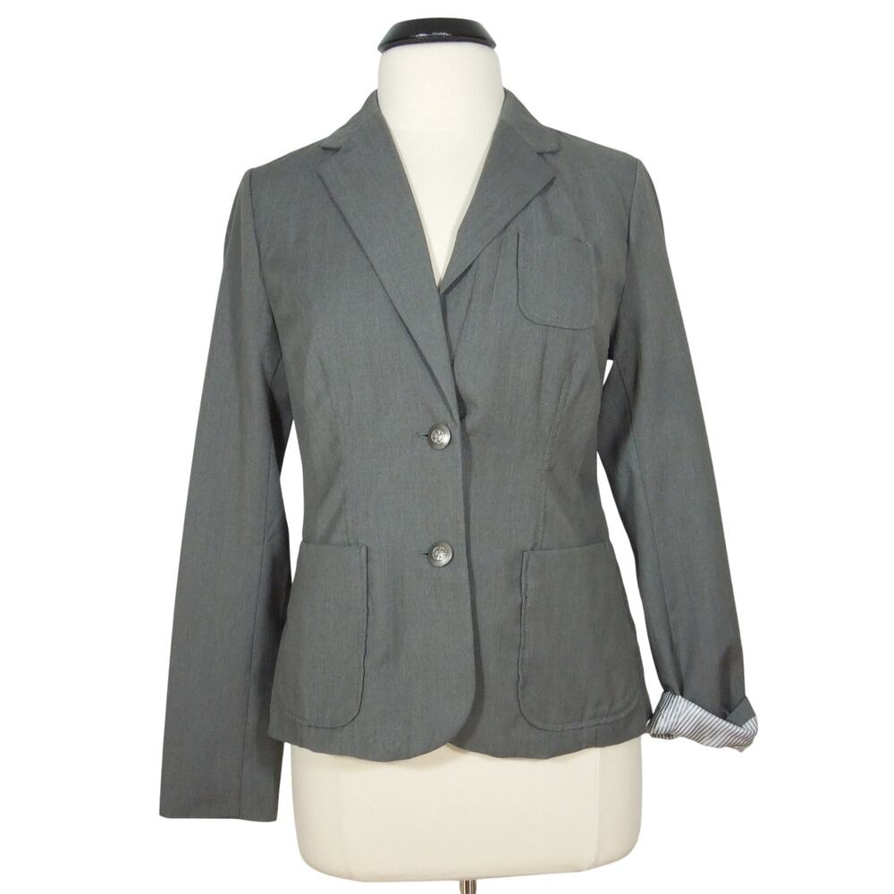 GAP Blazer Womens size 8 Gray Two Buttons